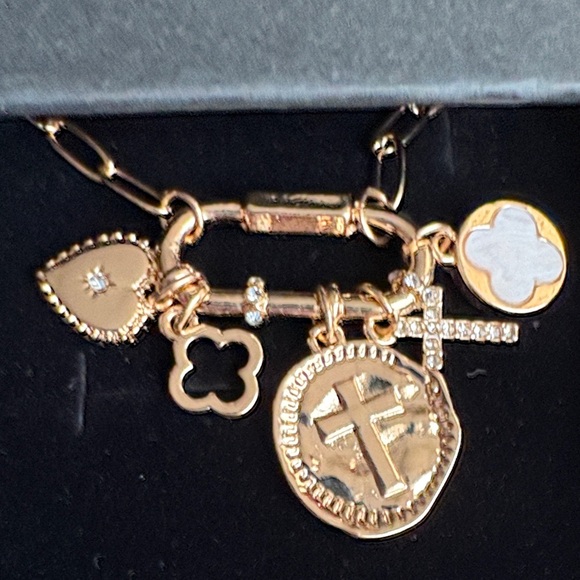 Buckle Gold toned Charm Necklace - Picture 5 of 5